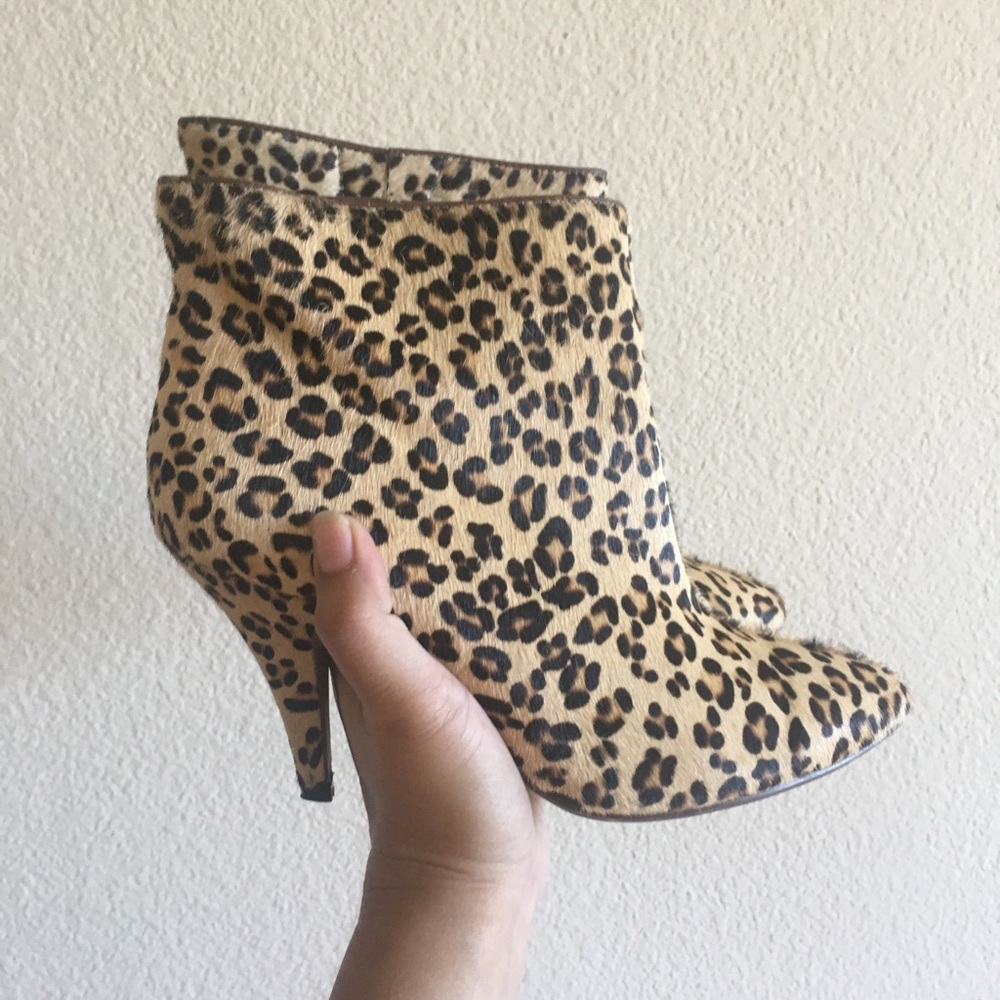 Jeffrey Campbell Frankie Pony Hair Cheetah Booties - Picture 2 of 8